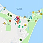 バイロンベイキャンピングカー旅行見どころ日本語マップ